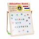 Tabla educationala din lemn cu doua fete si accesorii Ecotoys Tabla educationala din lemn cu doua fete si accesorii Ecotoys