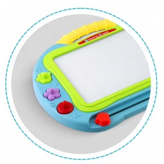 Tabla magnetica pentru desenat cu accesorii incluse Ricokids 772100 - Albastru Tabla magnetica pentru desenat cu accesorii incluse Ricokids 772100 - Albastru