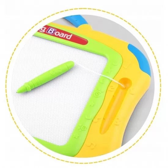 Tabla magnetica pentru desenat cu accesorii incluse Ricokids 772101 - Galben Tabla magnetica pentru desenat cu accesorii incluse Ricokids 772101 - Galben