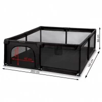 Tarc de joaca pentru copii 180 x 200 cm Kidwell Fanko Negru