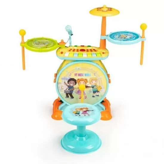 Tobe, pian si microfon pentru karaoke 2 in 1 cu LED Ecotoys Tobe, pian si microfon pentru karaoke 2 in 1 cu LED Ecotoys