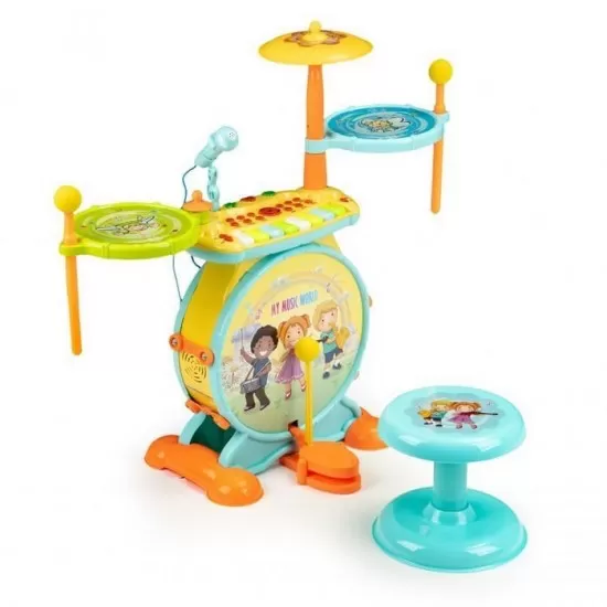 Tobe, pian si microfon pentru karaoke 2 in 1 cu LED Ecotoys Tobe, pian si microfon pentru karaoke 2 in 1 cu LED Ecotoys