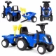 Tractor de impins New Holland cu remorca pentru copii 658T - Albastru