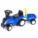 Tractor de impins New Holland cu remorca pentru copii 658T - Albastru