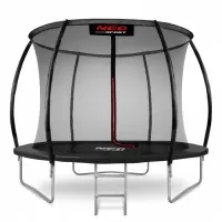 Trambulina de gradina cu plasa interioara, stalpi si scara 312 cm (10FT) Neo-Sport NS-10C231 - Negru