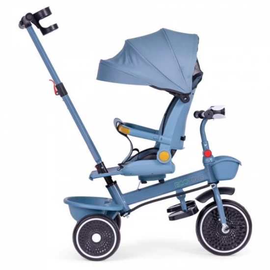 Tricicleta 2 in 1 pentru copii, scaun rotativ 360°, roti din spuma EVA, Ecotoys WQL-066-18 - Albastru Tricicleta 2 in 1 pentru copii, scaun rotativ 360°, roti din spuma EVA, Ecotoys WQL-066-18 - Albastru