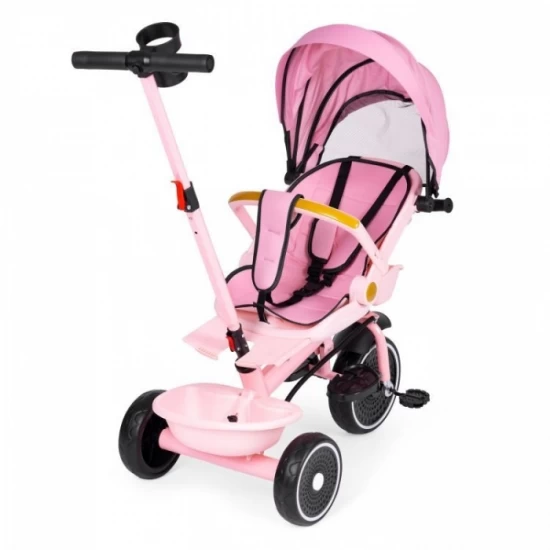 Tricicleta 2 in 1 pentru copii, scaun rotativ 360°, roti din spuma EVA, Ecotoys WQL-066-18 - Roz Tricicleta 2 in 1 pentru copii, scaun rotativ 360°, roti din spuma EVA, Ecotoys WQL-066-18 - Roz