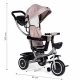 Tricicleta 2 in 1 pentru copii, scaun rotativ 360°, roti din spuma EVA, Ecotoys WQL-066-52 - Bej