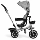 Tricicleta 2 in 1 pentru copii, scaun rotativ 360°, roti din spuma EVA, Ecotoys WQL-066-52 - Gri