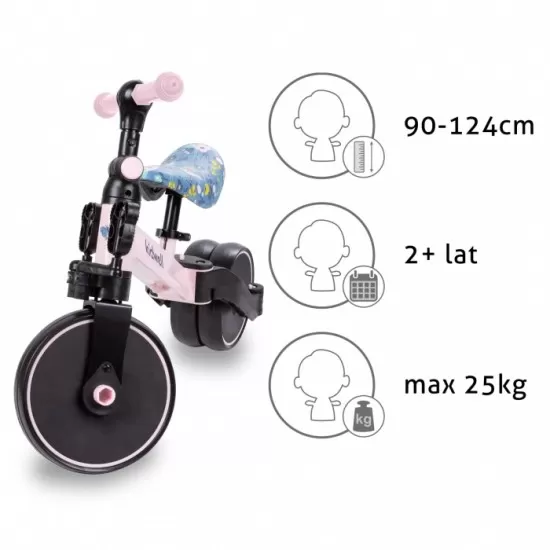 Tricicleta cu pedale 3 in 1 Kidwell Pico Flower Tricicleta cu pedale 3 in 1 Kidwell Pico Flower