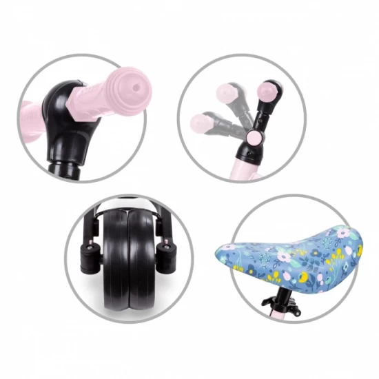 Tricicleta cu pedale 3 in 1 Kidwell Pico Spring Flower