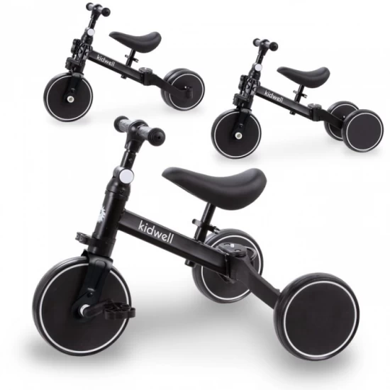 Tricicleta cu pedale 3 in 1 Kidwell Pico Total Black