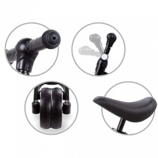 Tricicleta cu pedale 3 in 1 Kidwell Pico Total Black