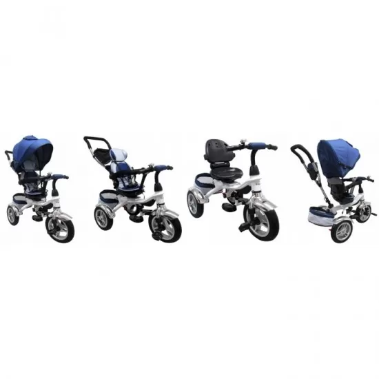 Tricicleta cu pedale 3 in 1 R-Sport T3 - Albastru Tricicleta cu pedale 3 in 1 R-Sport T3 - Albastru