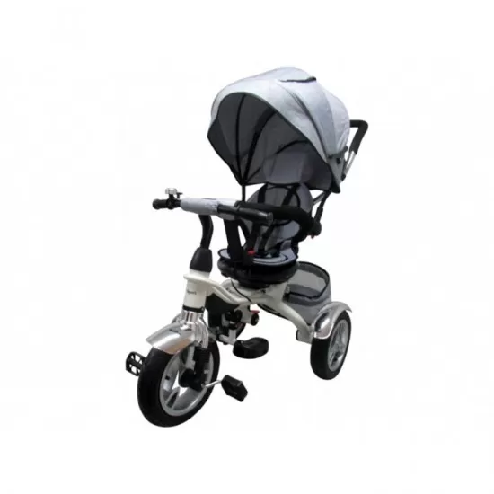 Tricicleta cu pedale 3 in 1 R-Sport T3 - Gri Tricicleta cu pedale 3 in 1 R-Sport T3 - Gri
