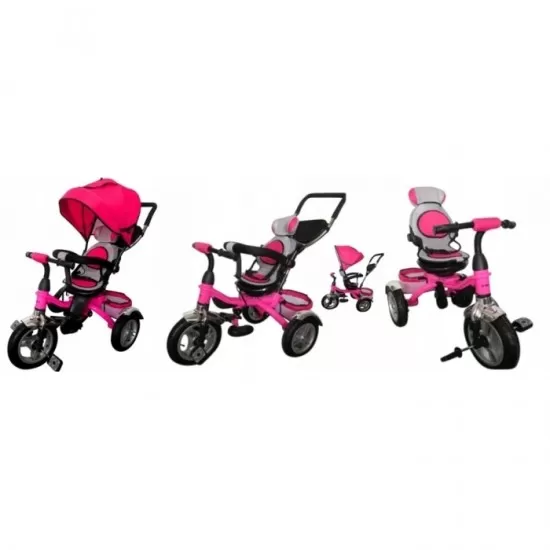 Tricicleta cu pedale 3 in 1 R-Sport T3 - Roz Tricicleta cu pedale 3 in 1 R-Sport T3 - Roz