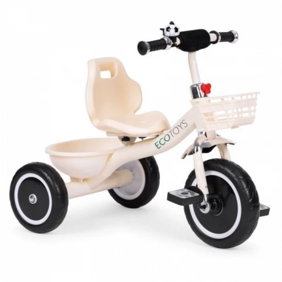 Tricicleta cu pedale pentru copii, roti din spuma EVA, Ecotoys WQL-1999 - Bej Tricicleta cu pedale pentru copii, roti din spuma EVA, Ecotoys WQL-1999 - Bej
