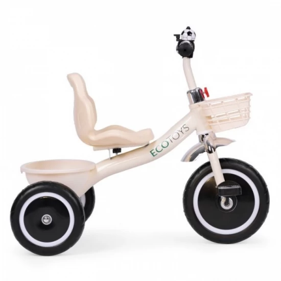 Tricicleta cu pedale pentru copii, roti din spuma EVA, Ecotoys WQL-1999 - Bej Tricicleta cu pedale pentru copii, roti din spuma EVA, Ecotoys WQL-1999 - Bej
