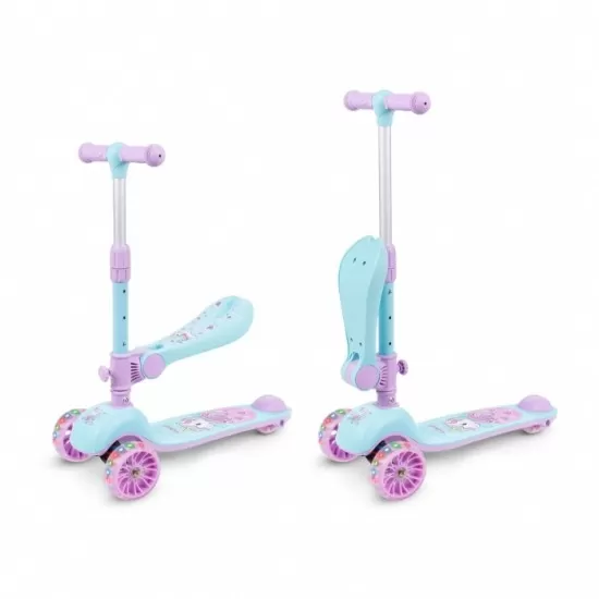 Trotineta 2 in 1 cu sezut Kidwell Rimba - Unicorn Trotineta 2 in 1 cu sezut Kidwell Rimba - Unicorn