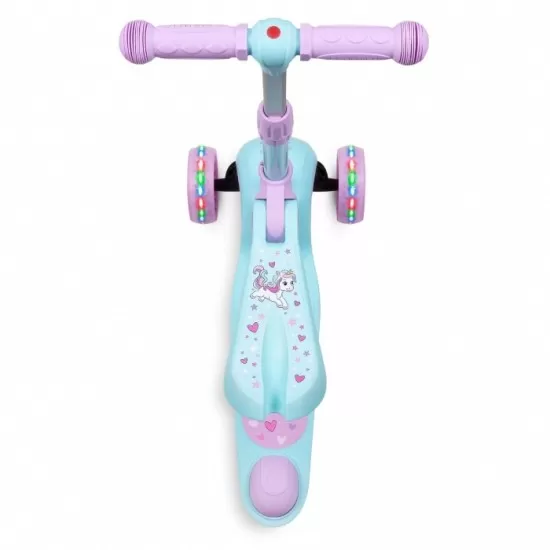 Trotineta 2 in 1 cu sezut Kidwell Rimba - Unicorn Trotineta 2 in 1 cu sezut Kidwell Rimba - Unicorn