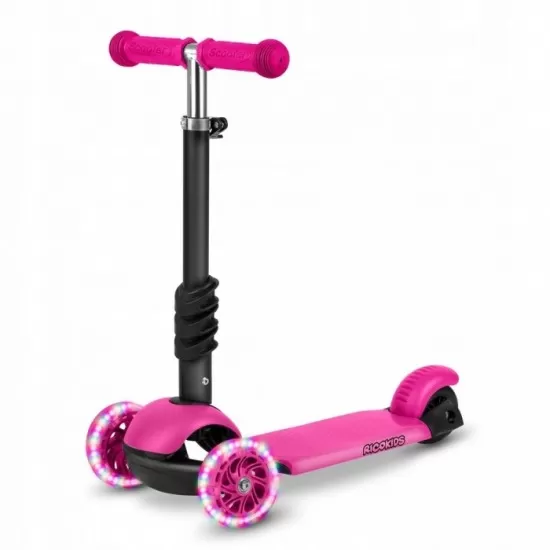 Trotineta 3 in 1 cu roti cu LED Ricokids Buggy 765300 - Roz Trotineta 3 in 1 cu roti cu LED Ricokids Buggy 765300 - Roz