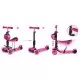 Trotineta 3 in 1 cu roti cu LED Ricokids Buggy 765300 - Roz Trotineta 3 in 1 cu roti cu LED Ricokids Buggy 765300 - Roz