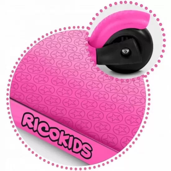 Trotineta 3 in 1 cu roti cu LED Ricokids Buggy 765300 - Roz Trotineta 3 in 1 cu roti cu LED Ricokids Buggy 765300 - Roz
