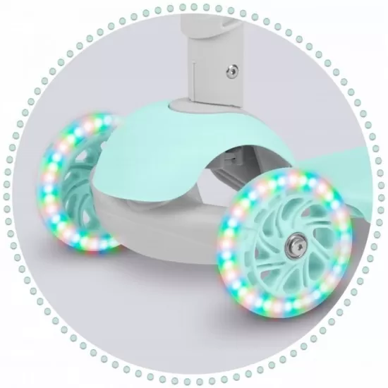 Trotineta 3 in 1 cu roti cu LED Ricokids Buggy 765301 - Mint Trotineta 3 in 1 cu roti cu LED Ricokids Buggy 765301 - Mint