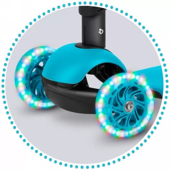 Trotineta 3 in 1 cu roti cu LED Ricokids Buggy 765302 - Albastru Trotineta 3 in 1 cu roti cu LED Ricokids Buggy 765302 - Albastru