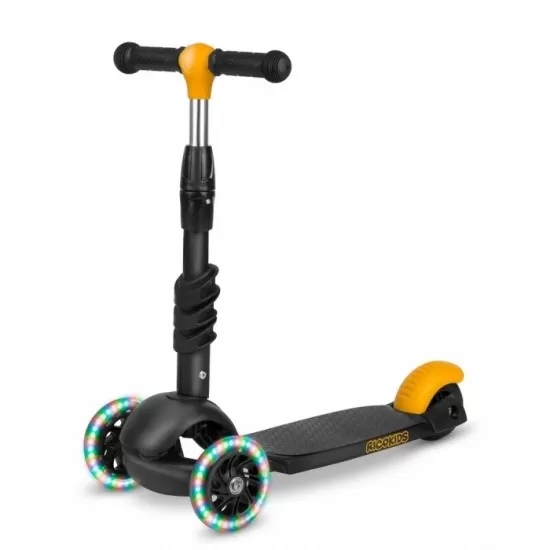 Trotineta 3 in 1 cu roti cu LED Ricokids Cubi 765500 - Negru - Portocaliu Trotineta 3 in 1 cu roti cu LED Ricokids Cubi 765500 - Negru - Portocaliu