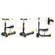 Trotineta 3 in 1 cu roti cu LED Ricokids Cubi 765500 - Negru - Portocaliu Trotineta 3 in 1 cu roti cu LED Ricokids Cubi 765500 - Negru - Portocaliu