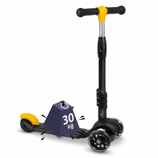 Trotineta 3 in 1 cu roti cu LED Ricokids Cubi 765500 - Negru - Portocaliu Trotineta 3 in 1 cu roti cu LED Ricokids Cubi 765500 - Negru - Portocaliu