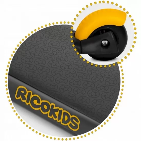 Trotineta 3 in 1 cu roti cu LED Ricokids Cubi 765500 - Negru - Portocaliu Trotineta 3 in 1 cu roti cu LED Ricokids Cubi 765500 - Negru - Portocaliu