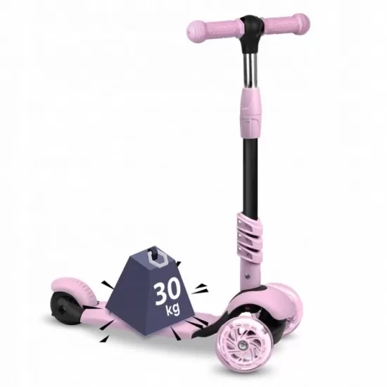 Trotineta 3 in 1 cu roti cu LED Ricokids Cubi 765501 - Roz Trotineta 3 in 1 cu roti cu LED Ricokids Cubi 765501 - Roz