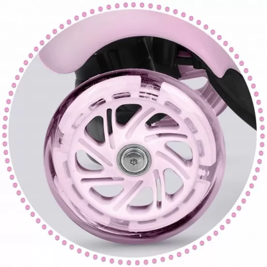 Trotineta 3 in 1 cu roti cu LED Ricokids Cubi 765501 - Roz Trotineta 3 in 1 cu roti cu LED Ricokids Cubi 765501 - Roz