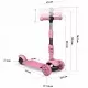 Trotineta 3 in 1 cu roti cu LED Ricokids Todi 765400 - Roz