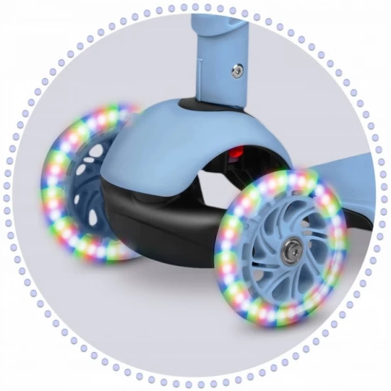 Trotineta 3 in 1 cu roti cu LED Ricokids Todi 765401 - Albastru Trotineta 3 in 1 cu roti cu LED Ricokids Todi 765401 - Albastru