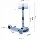 Trotineta 3 in 1 cu roti cu LED Ricokids Todi 765401 - Albastru Trotineta 3 in 1 cu roti cu LED Ricokids Todi 765401 - Albastru