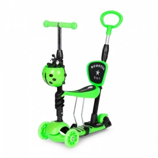 Trotineta 5 in 1 cu sezut si 3 roti cu LED Ecotoys YM-SW-6 - Verde Trotineta 5 in 1 cu sezut si 3 roti cu LED Ecotoys YM-SW-6 - Verde