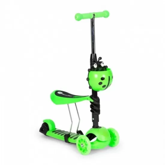 Trotineta 5 in 1 cu sezut si 3 roti cu LED Ecotoys YM-SW-6 - Verde Trotineta 5 in 1 cu sezut si 3 roti cu LED Ecotoys YM-SW-6 - Verde