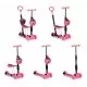 Trotineta 5 in 1 cu sezut si 3 roti cu LED Ecotoys YM-SW-6 - Roz Trotineta 5 in 1 cu sezut si 3 roti cu LED Ecotoys YM-SW-6 - Roz