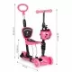 Trotineta 5 in 1 cu sezut si 3 roti cu LED Ecotoys YM-SW-6 - Roz Trotineta 5 in 1 cu sezut si 3 roti cu LED Ecotoys YM-SW-6 - Roz