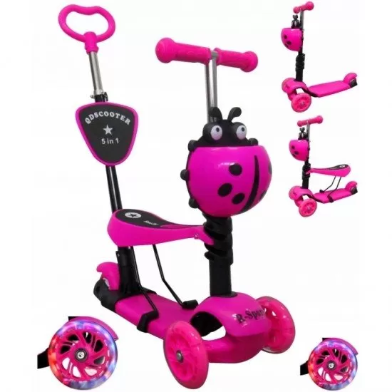 Trotineta 5 in 1 R-Sport H3 - Roz Trotineta 5 in 1 R-Sport H3 - Roz