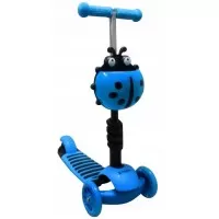Trotineta copii 5 in 1, roti cu LED, platforma antiderapanta, JR R-Sport - Albastru