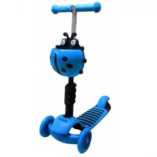 Trotineta copii 5 in 1, roti cu LED, platforma antiderapanta, JR R-Sport - Albastru Trotineta copii 5 in 1, roti cu LED, platforma antiderapanta, JR R-Sport - Albastru