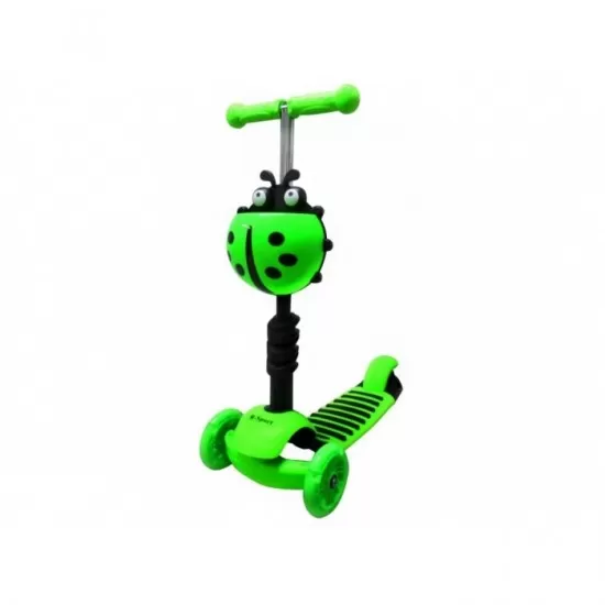 Trotineta 5 in 1, roti cu LED, platforma antiderapanta, JR R-Sport - Verde Trotineta 5 in 1, roti cu LED, platforma antiderapanta, JR R-Sport - Verde