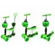 Trotineta 5 in 1, roti cu LED, platforma antiderapanta, JR R-Sport - Verde Trotineta 5 in 1, roti cu LED, platforma antiderapanta, JR R-Sport - Verde