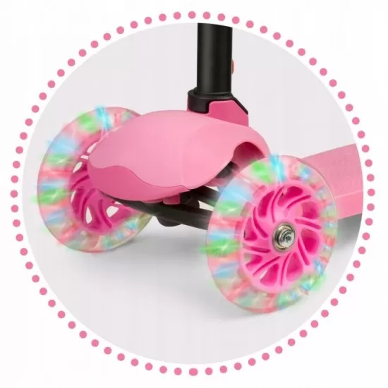 Trotineta cu roti cu LED Ricokids Loco 765102 - Roz Trotineta cu roti cu LED Ricokids Loco 765102 - Roz