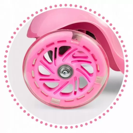 Trotineta cu roti cu LED Ricokids Loco 765102 - Roz Trotineta cu roti cu LED Ricokids Loco 765102 - Roz