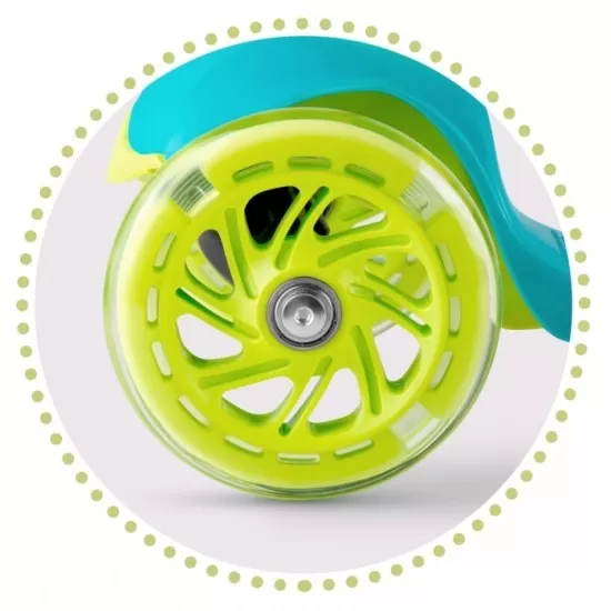 Trotineta cu roti cu LED Ricokids Loco 765103 - Turcoaz Trotineta cu roti cu LED Ricokids Loco 765103 - Turcoaz
